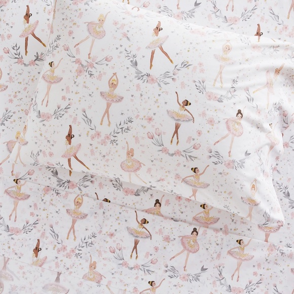 Ballerina Organic Toddler Bed Sheet Set - PBK - Picture 1 of 4